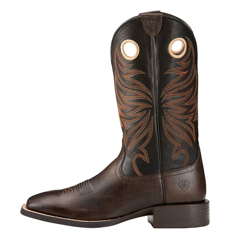 Ariat Western: Sport Rider Wide Square Toe Botas Western Hombre - Chocolate (UAHVR3801)